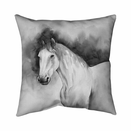 BEGIN HOME DECOR 20 x 20 in. Domino Horse-Double Sided Print Indoor Pillow 5541-2020-AN436